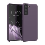 Husa Kwmobile pentru Samsung Galaxy S21, Mov inchis, Silicon, KWM000012BT072C, Carcasa