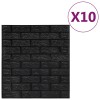 Tapet de perete autocolant, model caramizi 3D, 10 buc., negru