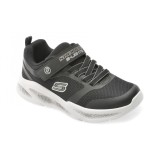 Pantofi sport SKECHERS negri, METEOR-LIGHTS, din material textil