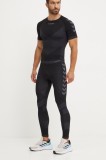 Hummel leggins de antrenament culoarea negru, cu imprimeu, 202640