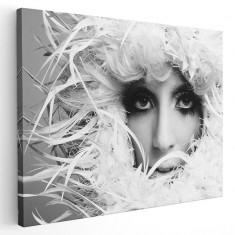 Tablou afis Lady Gaga cantareata 2268 Tablou canvas pe panza CU RAMA 20x30 cm foto
