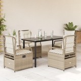 Gossi set mobilier de gradina cu perne, 5 piese, bej, poliratan