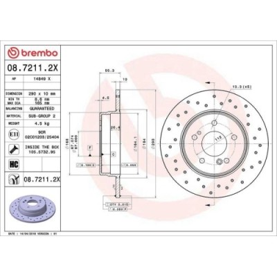 Set disc frana Mercedes Clasa C (W202) 03.93-05.00, Clasa C (W203) 05.00-12.07, Clasa C Coupe (Cl203) 03.01-06.11, Clasa C T-Model (S203) 03.01-08.07 foto