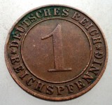 B.219 GERMANIA WEIMAR 1 REICHSPFENNIG 1934 F