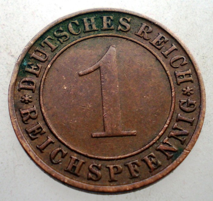 B.219 GERMANIA WEIMAR 1 REICHSPFENNIG 1934 F