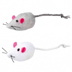 Trixie Șoareci de pluș cu iarbă de pisică pentru pisici 5 cm / 2 bucăți