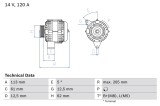 BOSCH 0 986 049 530 Generator / Alternator