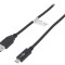 Cablu USB 3.1 USB-A la USB-C 0,5m Negru 10Gbps