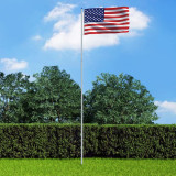 Steag SUA și st&acirc;lp din aluminiu, 6 m, vidaXL
