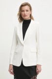 Answear Lab sacou culoarea alb, un singur rand de nasturi, neted