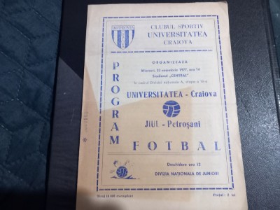 program U Craiova - Jiul foto