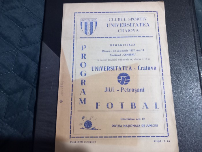 program U Craiova - Jiul