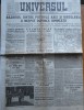 Ziarul Universul, 9 aprilie 1941, razboiul din Iugoslavia, teatrul Carabus