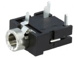Conector Jack 3,5mm Soclu Mamă Stereo 90&deg; 3 Piste