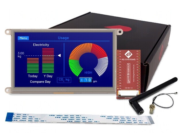 Afişaj TFT 7 inch 800x480 8MBRAM,16MbFLASH 400cd/m2 cu ESP32