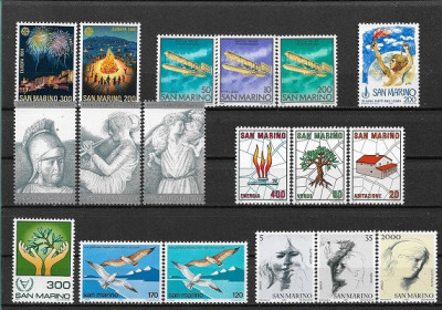 C1299 - San Marino lot timbre nestampilate mnh,serii complete foto