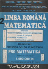 Ghid pentru admiterea la liceu. Limba romana - Matematica, nr. 2 foto