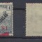 1919 Banat emisiunea Timisoara eroare 1 K / 4 fil sursarj rosu ranversat MNH