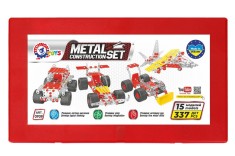 Set de construit metalic, TechnoK, 15 modele de vehicule, 337 de piese
