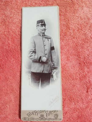 Fotografie tip CDV, militar 1901 foto