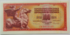 BANCNOTA COMUNISTA 100 DINARI - RSF YUGOSLAVIA, anul 1986 *cod 613 B = UNC foto