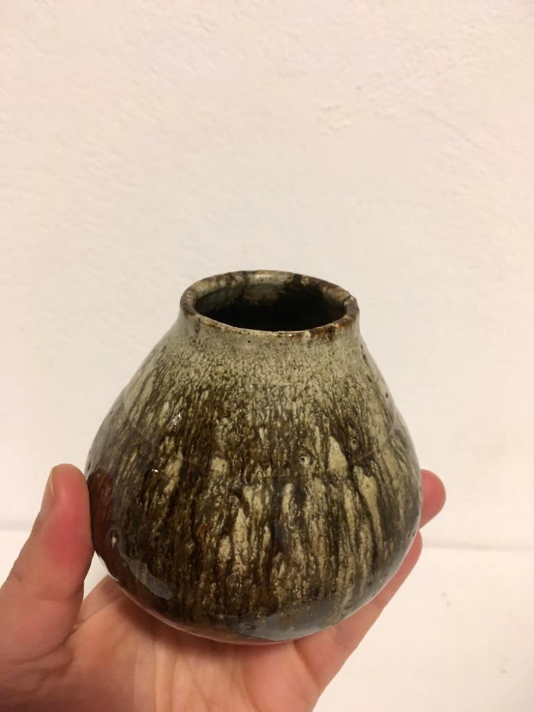 Vaza ceramica glazurata, arta ceramica, 9 cm inaltime | Okazii.ro
