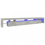 Cumpara ieftin Comoda TV cu lumini LED, gri beton, 290x36,5x40 cm