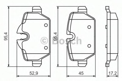 Set placute frana,frana disc MINI MINI PACEMAN (R61) (2012 - 2016) BOSCH 0 986 494 461 foto