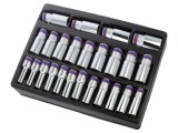 Set chei tubulară 12-puncte 1/2&quot; 25 buc KING TONY