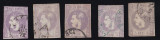 Romania 1868 - LP 22 Carol Cu Favoriti 3 BANI Violet - Lot Stampilat