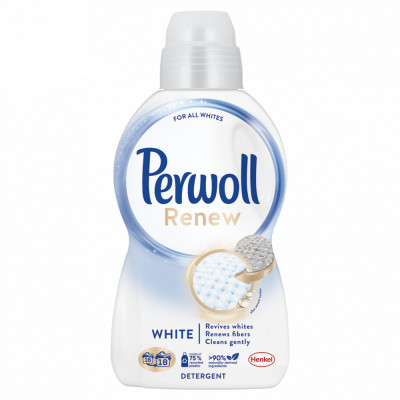 Detergent Lichid Pentru Rufe, Perwoll, Renew White, 990 ml, 18 spalari foto