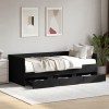 VidaXL Pat de zi cu sertare fără saltea, negru, 75x190 cm 3280833