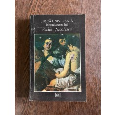 Lirica universala in traducerea lui Vasile Nicolescu