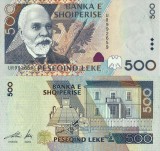 ALBANIA █ bancnota █ 500 Leke █ 2001 █ P-68 █ UNC █ necirculata