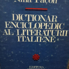 Nina Facon - Dictionar enciclopedic al literaturii italiene (1982)