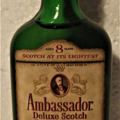 RARE WHISKY miniaturi AMBASSADOR 8YO CL 3,9 GR, 43, ANI 70/80 IMPOR TORINO ITALY