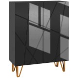HOMCOM Dulap &Icirc;ngust pentru Pantofi, Dulap Subțire pentru Depozitarea a 15-20 de Pantofi, 95x72x31.5 cm, Negru | Aosom Romania