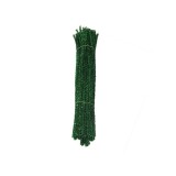 Accesorii creatie sarma plusata cu sclipici verde,25 bucati set
