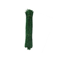 Accesorii creatie sarma plusata cu sclipici verde,25 bucati set
