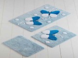 Cumpara ieftin Set 3 Covorase de Baie Mari Albastru (Acryl), Chilai Home