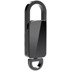 Reportofon Breloc iUni BR11 Plus, 8GB, Activare vocala, MP3 Player, Black