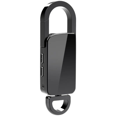 Reportofon Breloc iUni BR11 Plus, 8GB, Activare vocala, MP3 Player, Black foto