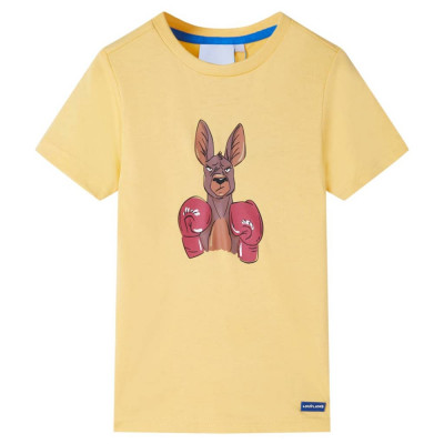 Tricou pentru copii cu maneci scurte, galben, 140 GartenMobel Dekor foto
