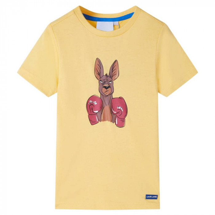 Tricou pentru copii cu maneci scurte, galben, 140 GartenMobel Dekor