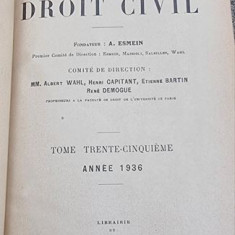 Revue Trimestrielle de Droit Civil - Tome Trente-Cinquieme Annee 1936
