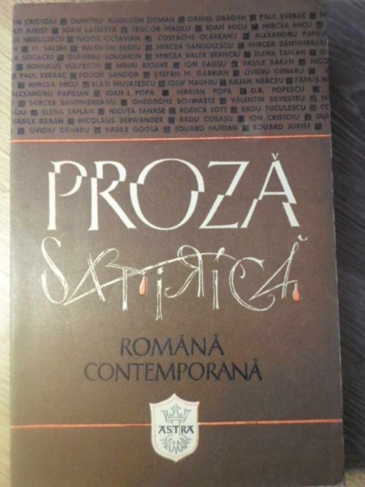 PROZA SATIRICA. ROMANA CONTEMPORANA-ANATOL GHERMANSCHI, VALENTIN SILVESTRU-225561