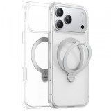 Husa MagSafe pentru Apple iPhone 17 Pro Max, Torras, Ostand Spin, Transparenta