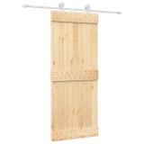 Cumpara ieftin Usa glisanta cu set de feronerie 85x210 cm, lemn masiv de pin