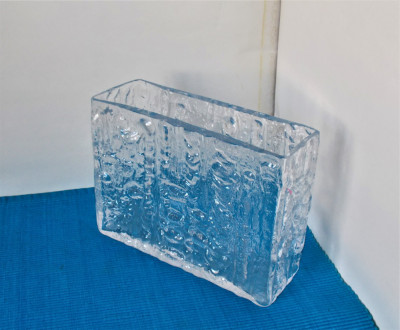 Vaza cristal masiv 24%PbO, suflata manual -5- design Chris Sjogren, Lindshammar foto