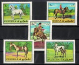 Timbre FUJEIRA 1970, Serie Completa, Cai, MNH (Nestampilat), Nestampilat